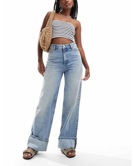 New Look Blue Turn Up Jeans