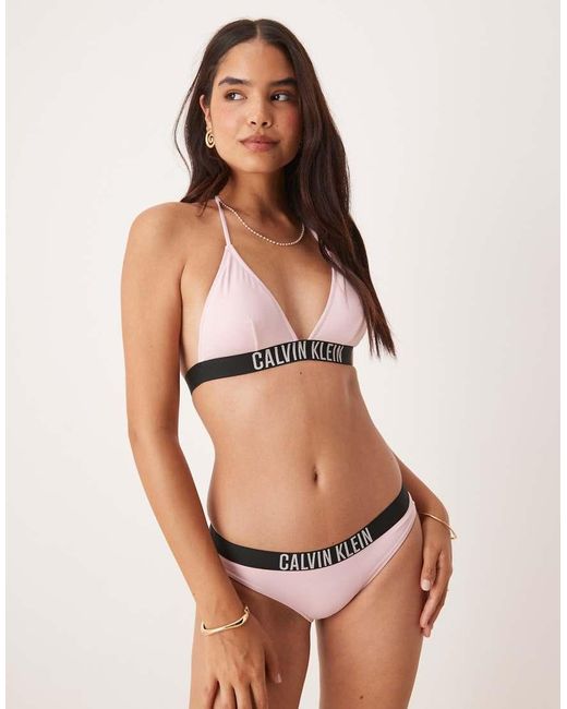 Calvin Klein Brown Intense Power Triangle Bikini Top