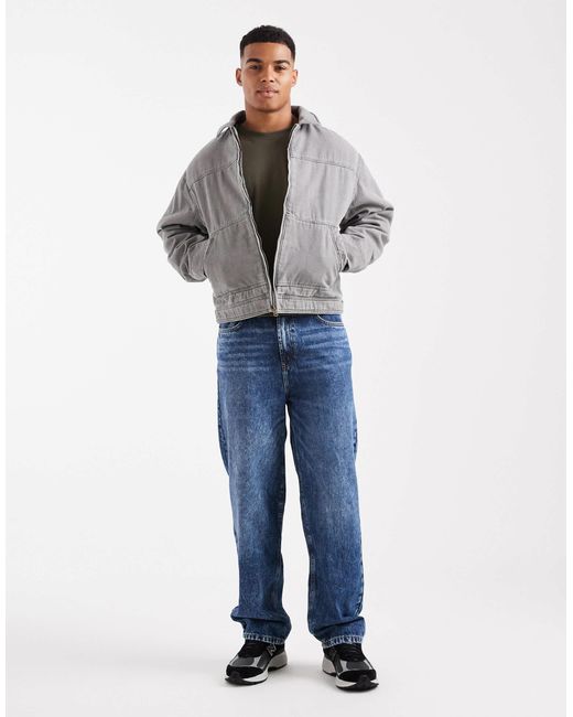 Cotton On – cropped-arbeiterjacke in Blue für Herren