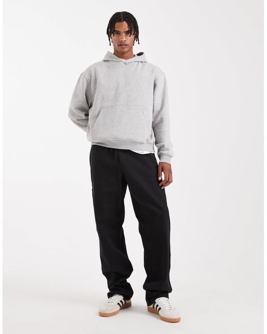 ASOS – essential – kastiger oversize-kapuzenpullover in Gray für Herren