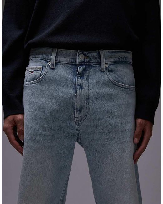 Tommy Hilfiger Black Otis Regular Straight Jeans for men