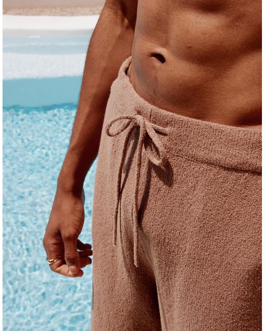 ASOS – strukturierte, leichte oversize-shorts in Blue für Herren