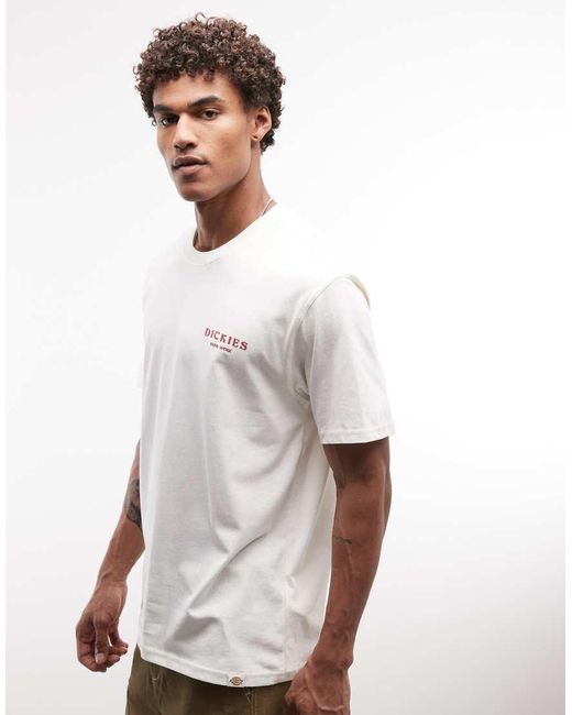 Dickies White Oatfield Backprint T-shirt for men