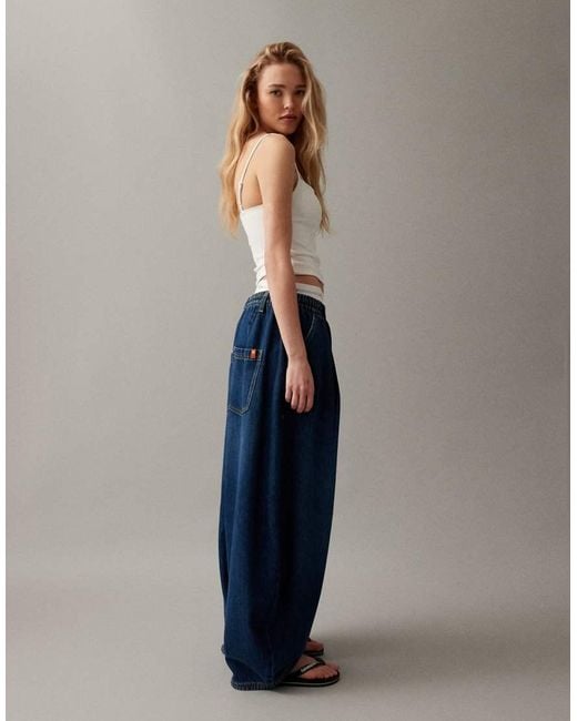 Collusion Blue Xl Balloon Pull On Jean