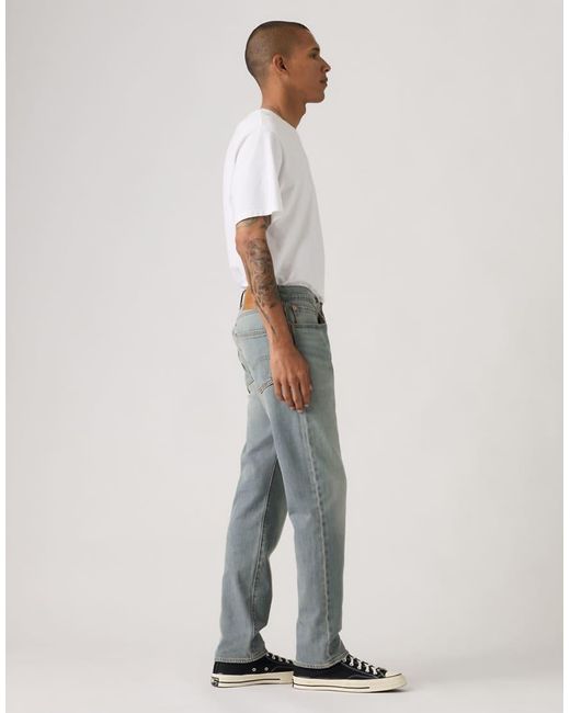 Levi's White 502 Tapered Fit Jeans for men