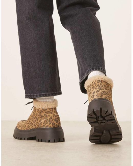 ASOS Multicolor Arlo Chunky Desert Boot With Borg Collar
