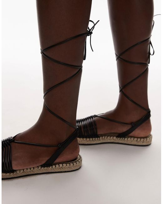 Helayna - espadrilles tissées TOPSHOP en coloris Black