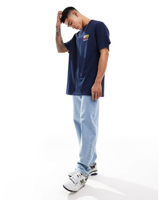 ASOS Blue Oversized T-shirt With Back Print for men