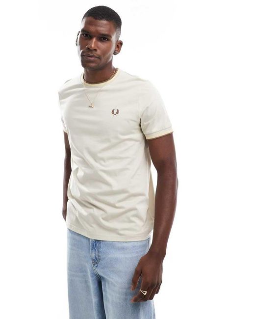 Fred Perry Natural Twin Tipped T-Shirt for men