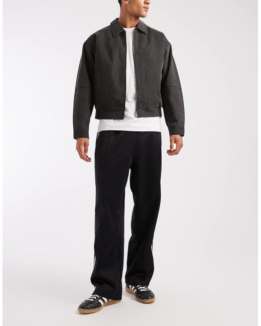 Adidas Originals Black Baggy Track Pants for men