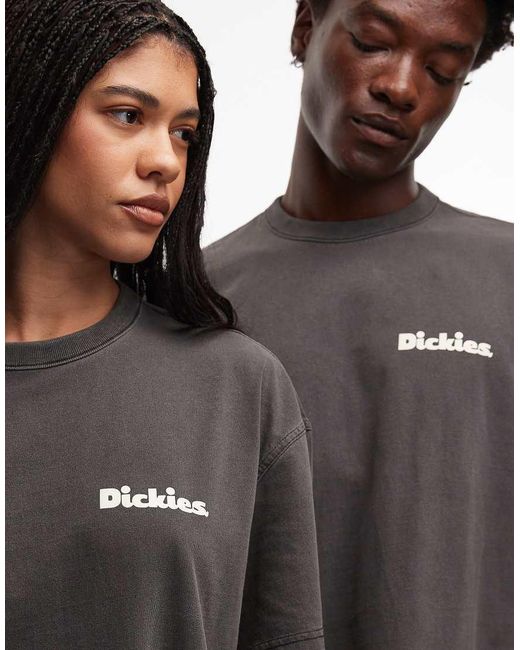 Dickies Black Slayden Large Logo Heavyweight Backprint T-shirt