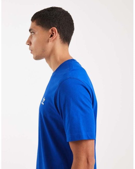 Adidas Originals Blue Trefoil Essentials Tee for men