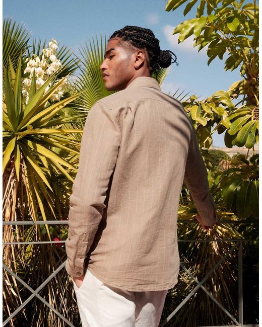 Camicia A Maniche Lunghe di Mango in Gray da Uomo