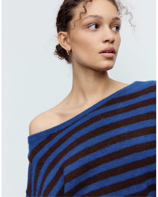 Stradivarius Blue – weicher strickpullover