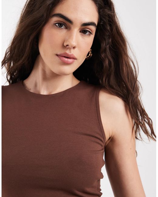 New Look Brown Basic Tank