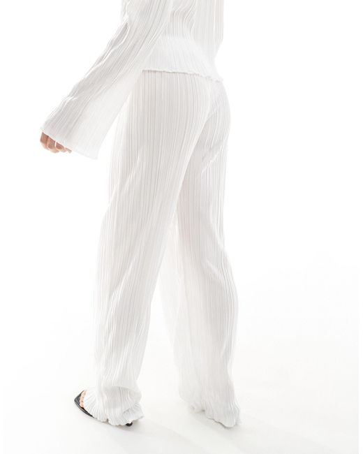 Missy empire - exclusivité - pantalon d'ensemble Missy Empire en coloris White