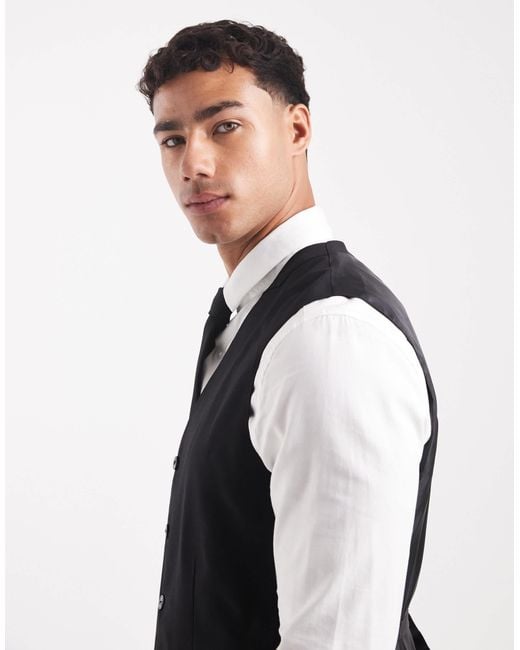 Jack & Jones – slim fit weste aus wollmix in Blue für Herren