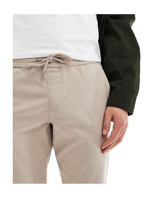 ASOS Natural Slim Pull On Trouser for men