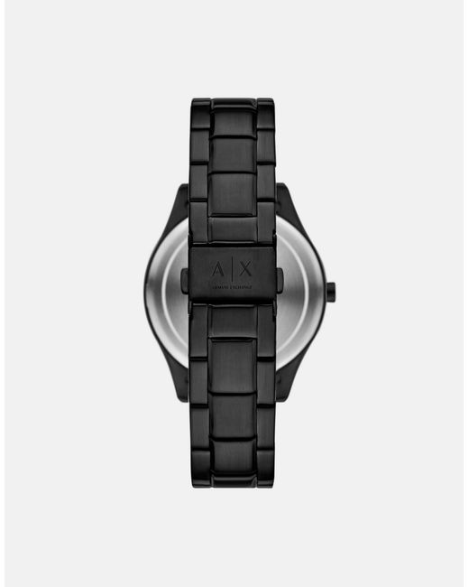 Multifunction - parure montre et collier en acier inoxydable ARMANI EXCHANGE pour homme en coloris Black