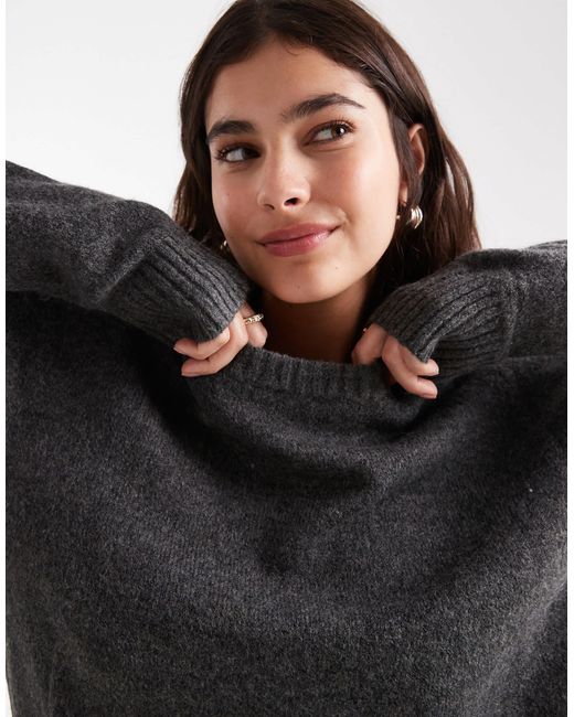 Pull ras Cotton On en coloris Black