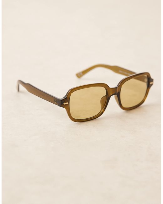 ASOS Brown Square Frame Sunglasses