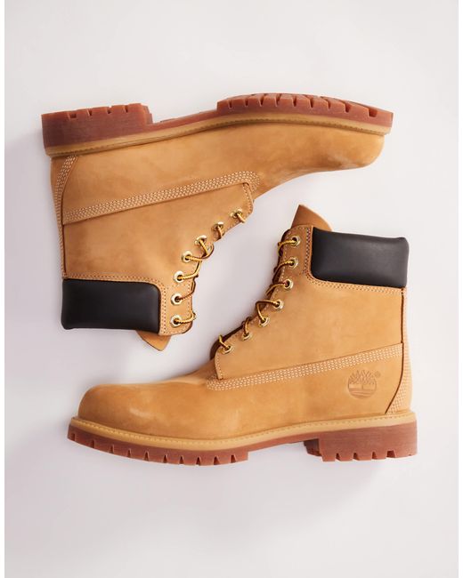 Timberland – 6-zoll-stiefel aus hochwertigem nubukleder in Brown für Herren