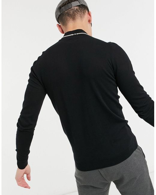 ASOS Baumwolle – muskel-pullover mit rollkragen in Schwarz für Herren |  Lyst AT