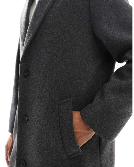 Bershka Blue Long Overcoat for men