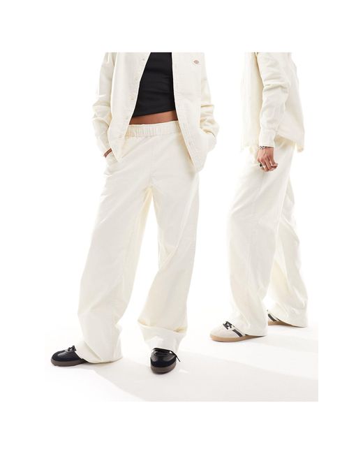 Chase city - pantalon en velours côtelé - crème Dickies en coloris White