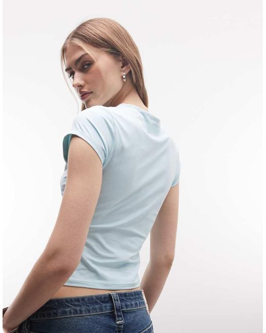 ASOS White Polyamide Slinky Baby Tee