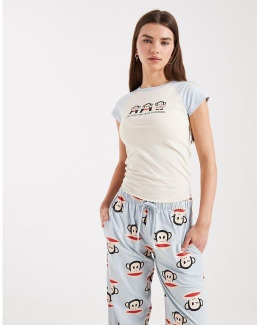 Daisy Street White X Paul Frank Short Sleeve Pajama Set