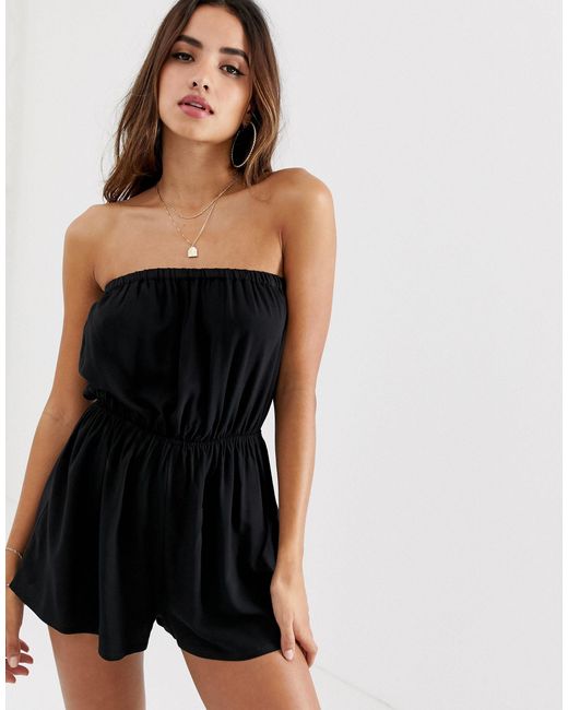 black bandeau beach dress