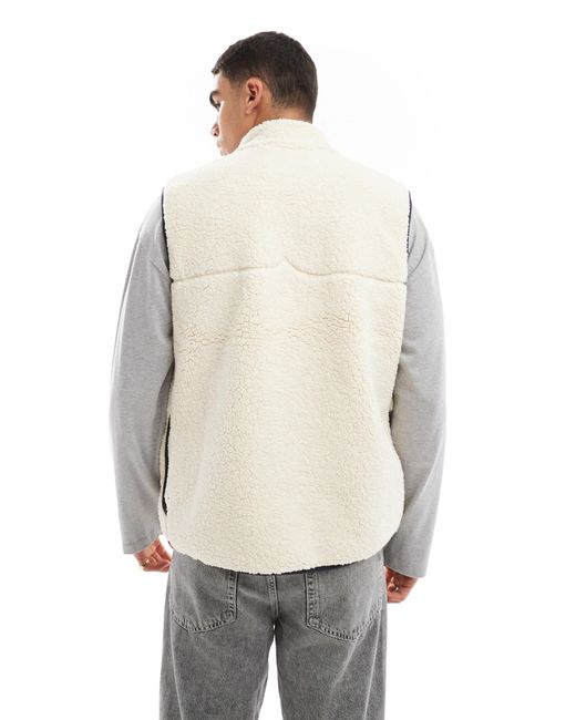 Hunter – drill – fleece-weste in White für Herren