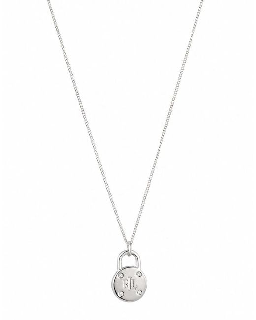 Lauren Ralph Lauren Jewellery Metallic Lauren By Ralph Lauren Jewellery Sterling Padlock Pendant
