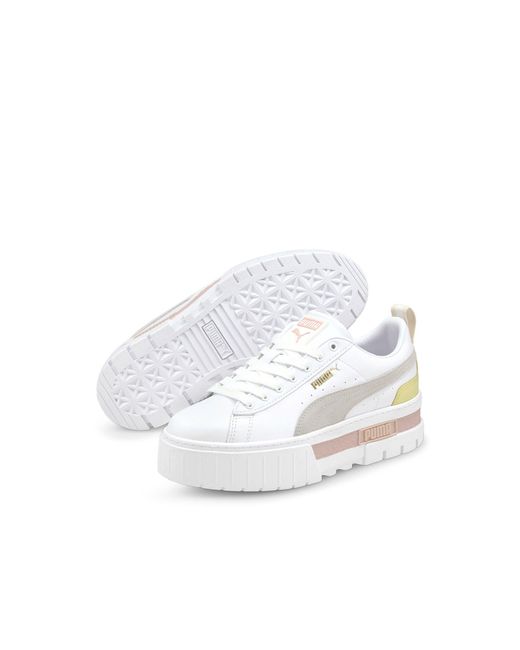 Puma white sneakers platform sales