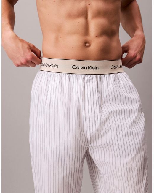 Calvin Klein Pink Cotton Pyjama Bottoms for men