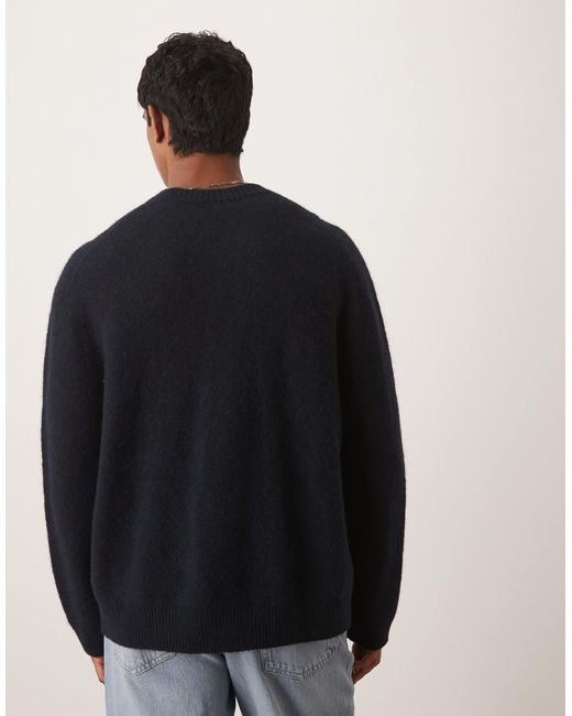 ARKET Blue Alpaca Wool Blend V-neck Jumper for men