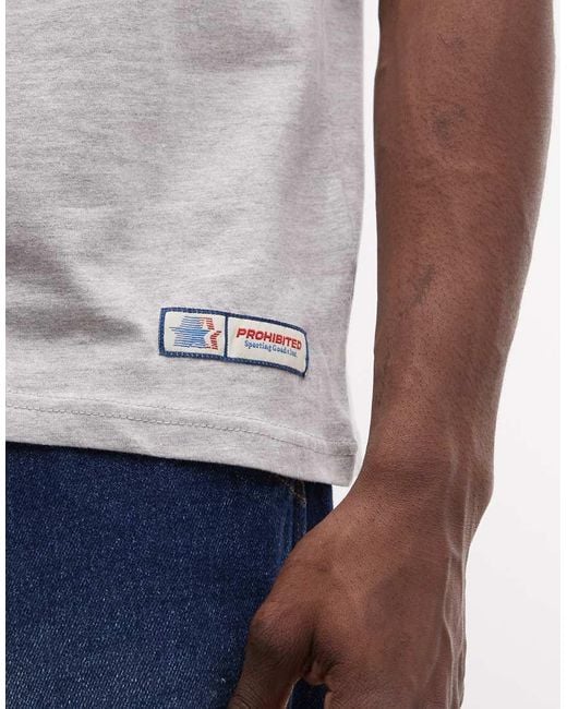 Prohibited Gray Sporting Goods T-shirt for men