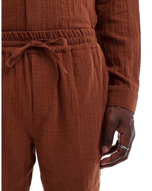 Short d'ensemble décontracté en gaze Another Influence pour homme en coloris Brown