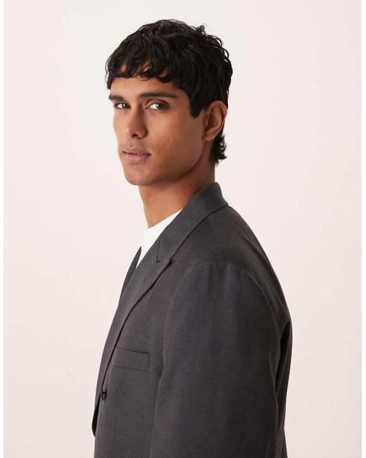 Mango Gray Siena Premium 100% Wool Double Breasted Suit Blazer for men