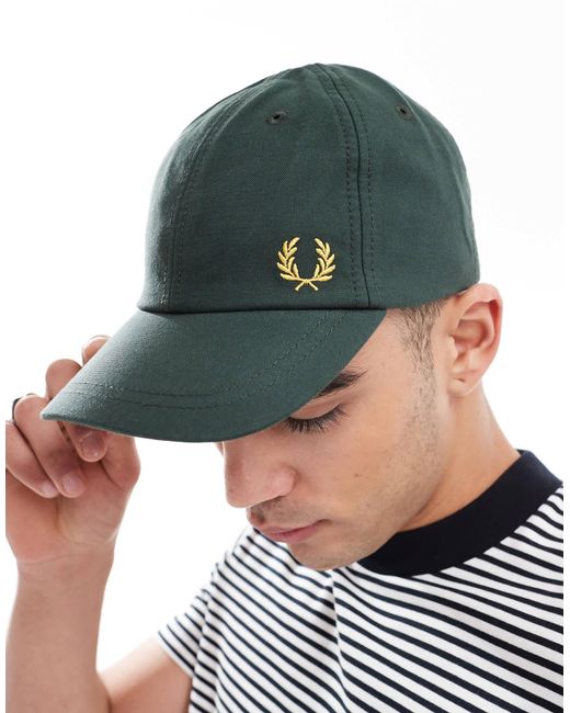 Fred Perry – classic oxford – baseballkappe in Green für Herren