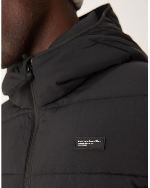 Abercrombie & Fitch – leichte pufferjacke in Natural für Herren