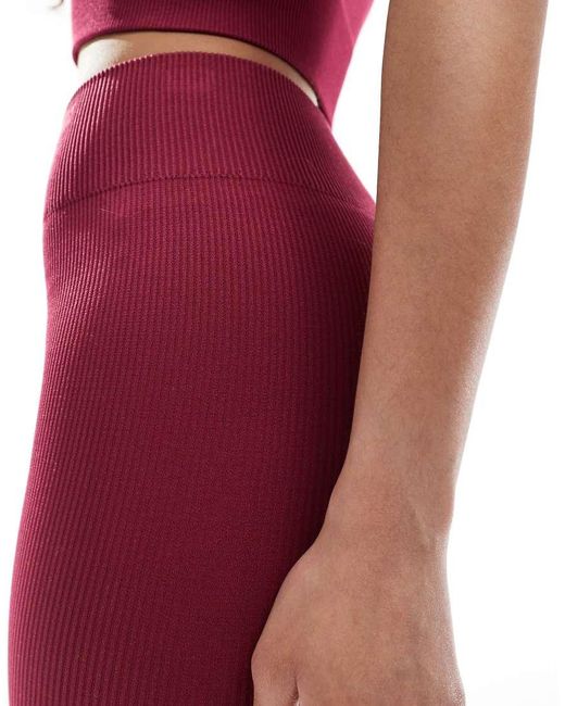 Leggings Sin Costuras De (Parte De Un Conjunto)-Rojo ONLY de color Red