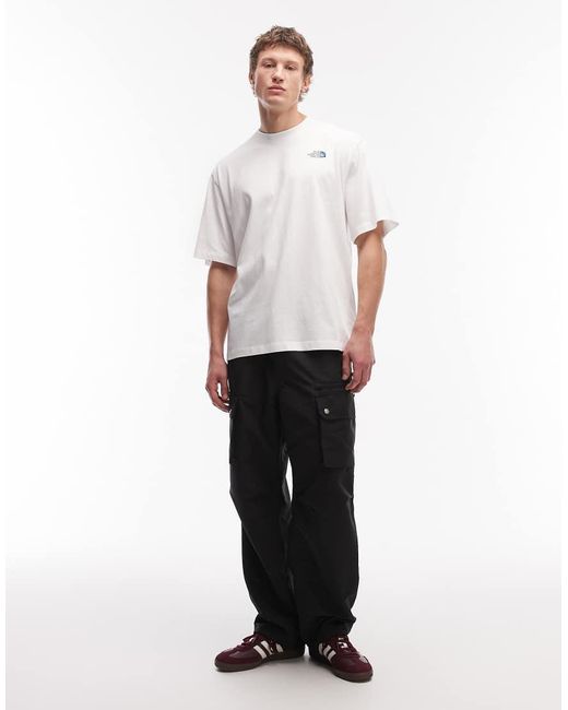 The North Face White Nse Liquid Box Backprint Oversized T-Shirt for men