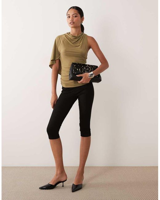 Mango Hoogsluitende Blouse in het Green