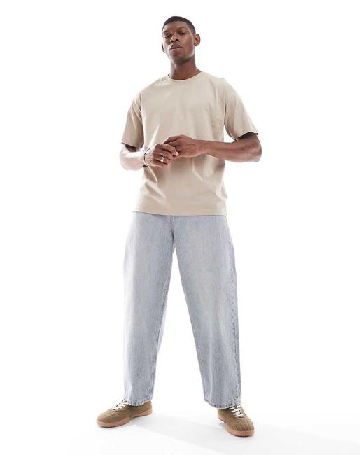 New Look Natural Oversized T-shirt for men