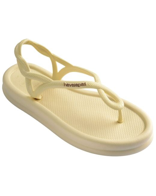 Havaianas Natural Toe Post Flip Flops
