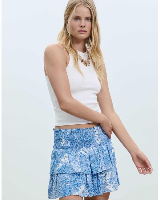 Stradivarius Blue – locker geschnittene skorts