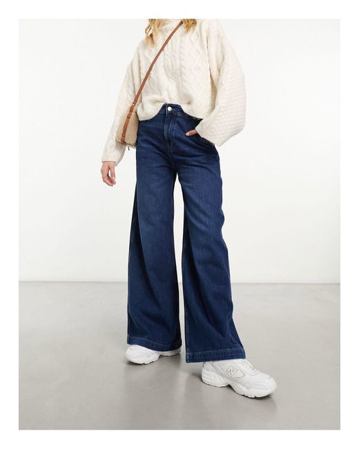 & Other Stories Blue Stone Cut Relaxed Leg Jeans
