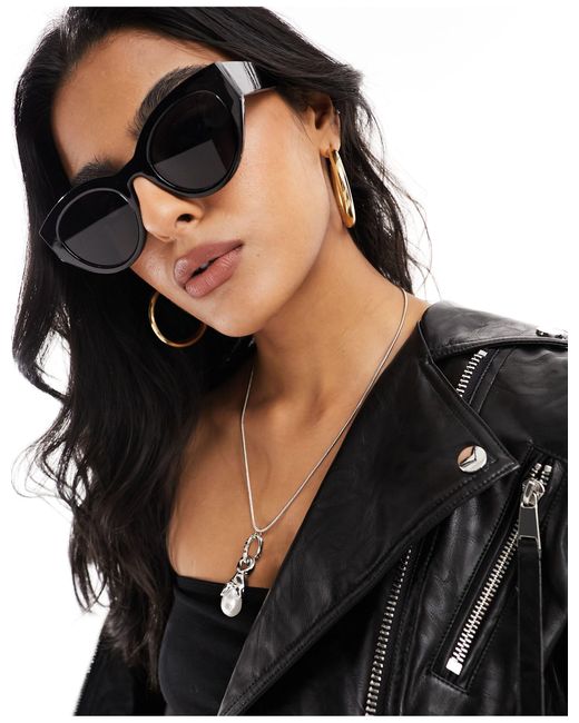& Other Stories Black Round Sunglasses